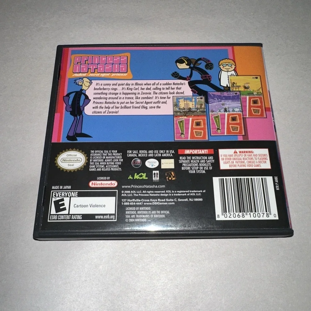 Princess Natasha: Student Secret Agent Princess (Nintendo DS, 2006) Complete CIB